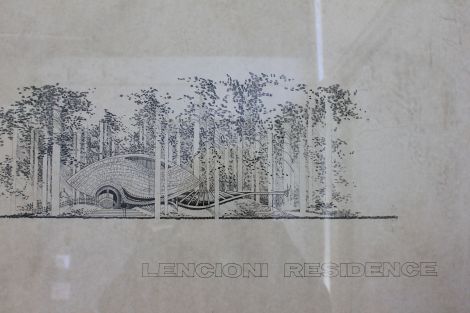 Dyson's rendering of Lencioni Residence, circa 1984